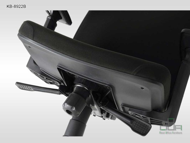 Scaun rotativ de birou, pivotant KB-8922B Negru detalii constructive #AboutOfficeFurniture