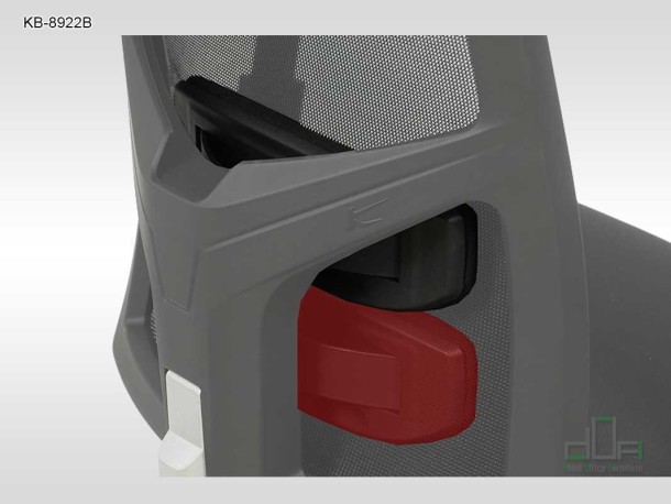 Scaun rotativ de birou, pivotant KB-8922B Negru detalii reglaje #AboutOfficeFurniture