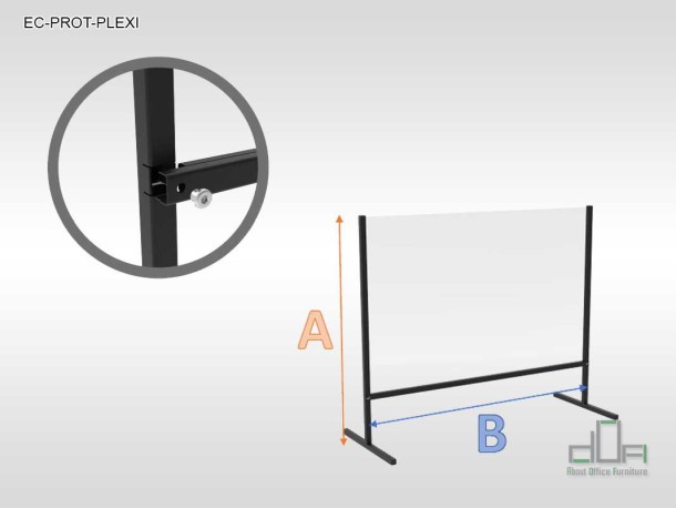 Ecran protectie plexiglass anti COVID-19 pentru birouri, receptii #AboutOfficeFurniture