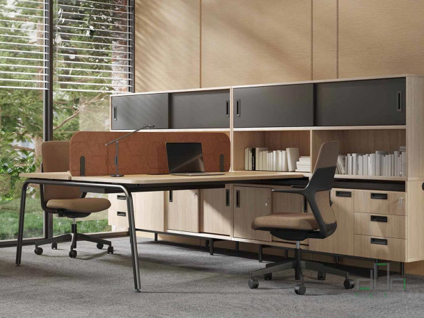 Birou individual si statie lucru ROUND #AboutOfficeFurniture