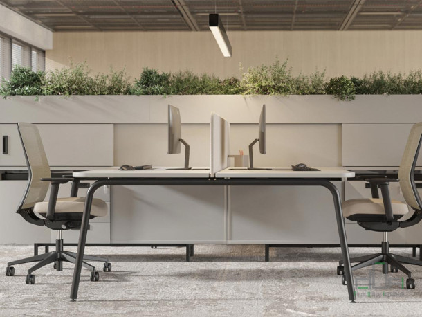 Birou individual si statie lucru ROUND #AboutOfficeFurniture